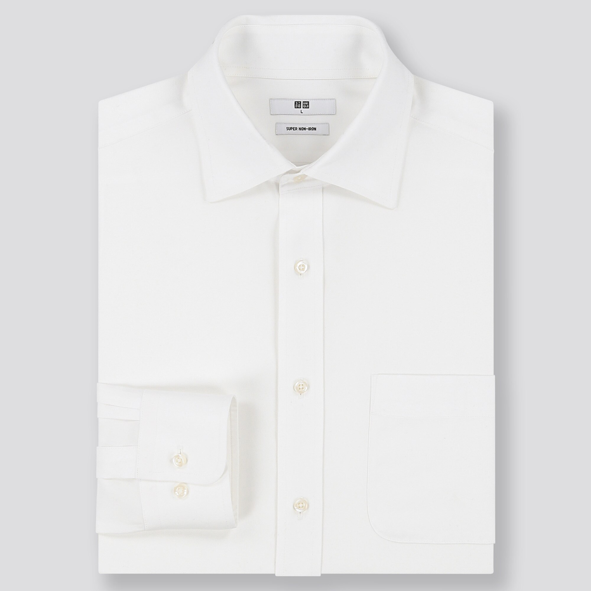 スーパーノンアイロンシャツ セミワイドカラー 3xlサイズ 長袖 Men ユニクロ