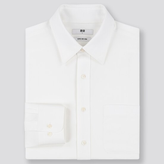 スーパーノンアイロンシャツ レギュラーカラー 3xlサイズ 長袖 Men ユニクロ