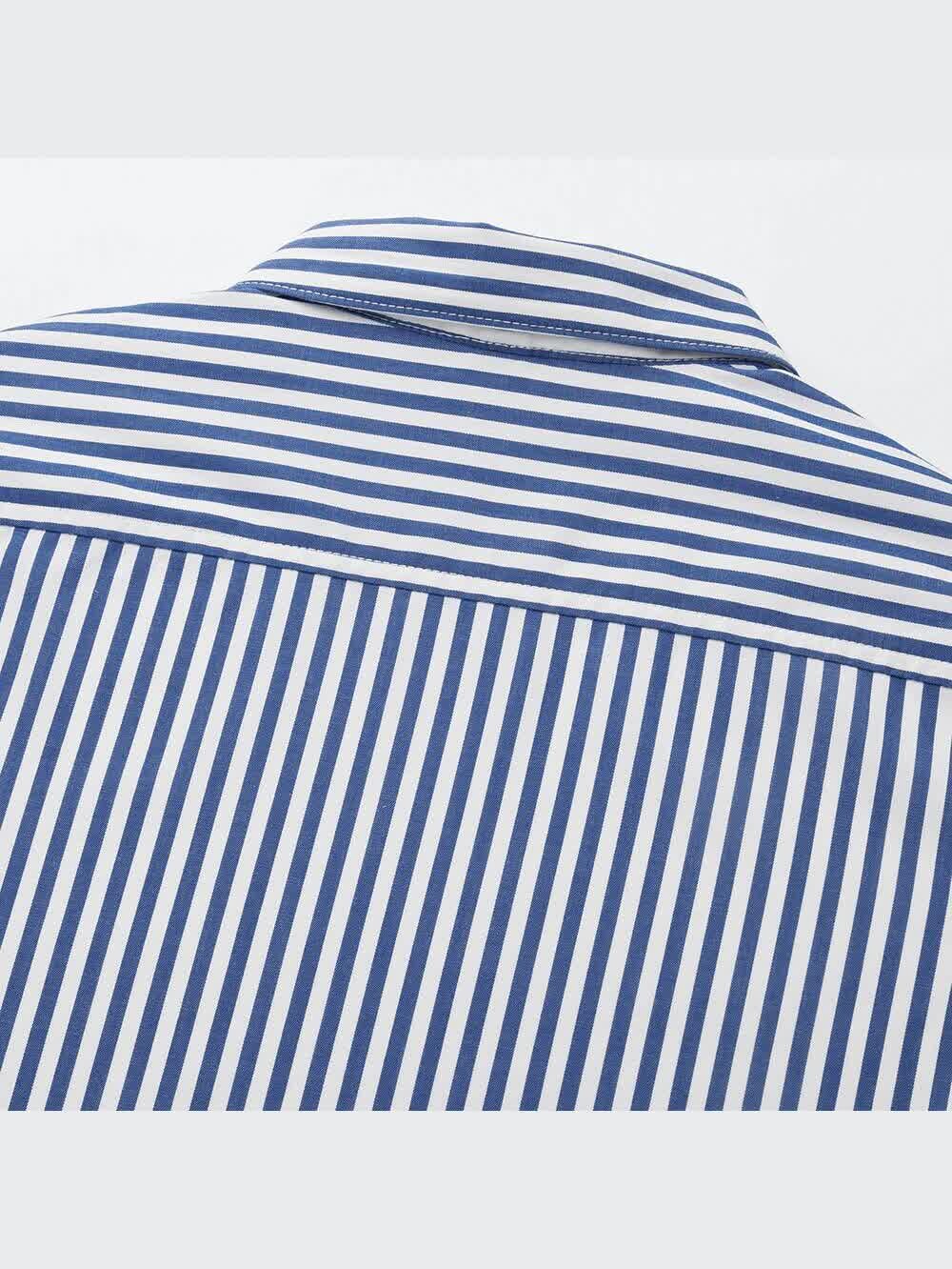 ユニクロ公式 | GIRLS ストライプシャツワンピース（半袖）