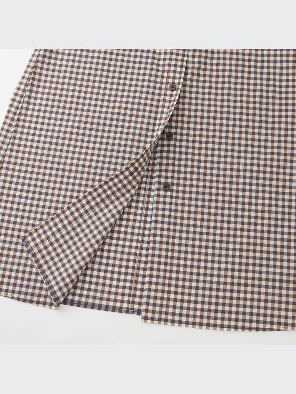 ユニクロ公式 | チェックシャツワンピース（長袖）