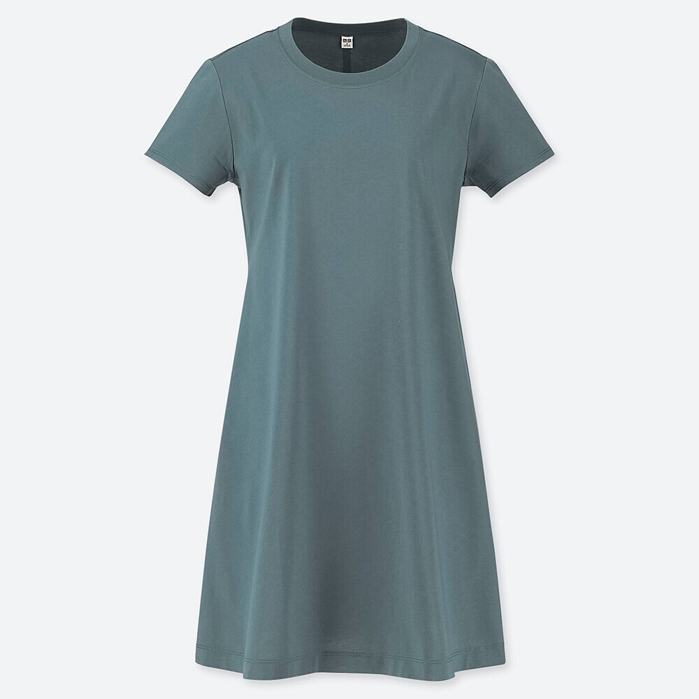 マーセライズコットンaラインミニワンピース 半袖 Women ユニクロ