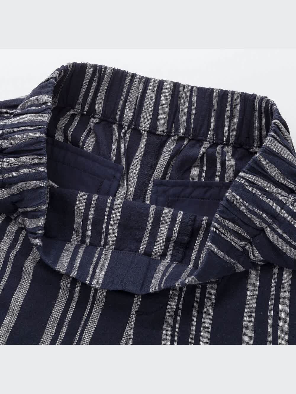 ユニクロ公式 | リネンコットンショートパンツ（ストライプ）