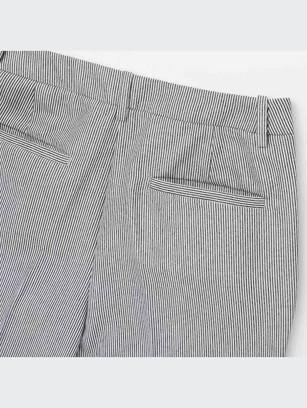 イージーケアストレッチクロップドパンツ（ストライプ・丈標準60～62cm）
