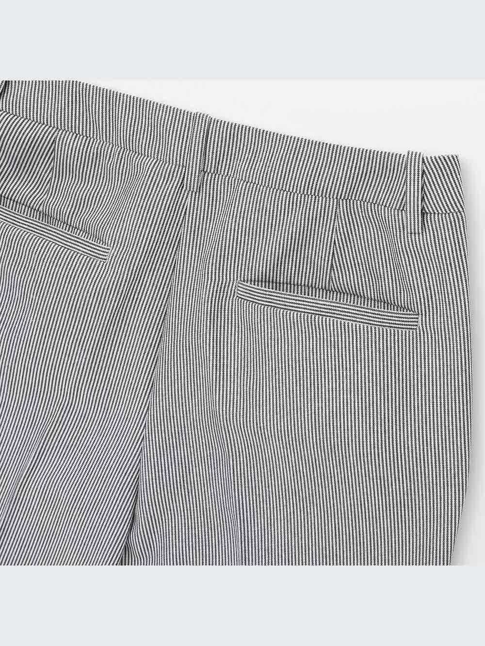 ユニクロ公式 | イージーケアストレッチクロップドパンツ（ストライプ