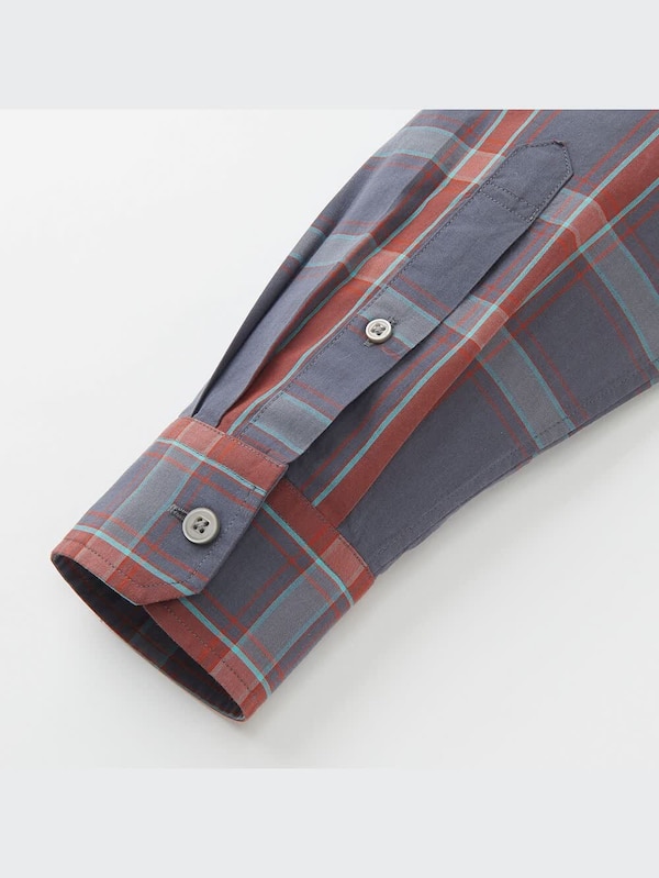 ワイドフィットチェックシャツ（長袖）