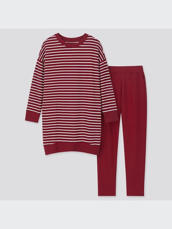 ユニクロ公式 | ウルトラストレッチチュニックセット（ボーダー・8分袖） 