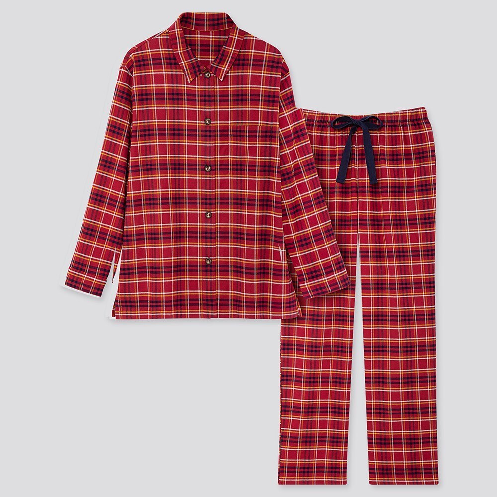 ストレッチフランネルパジャマ 長袖 Women ユニクロ