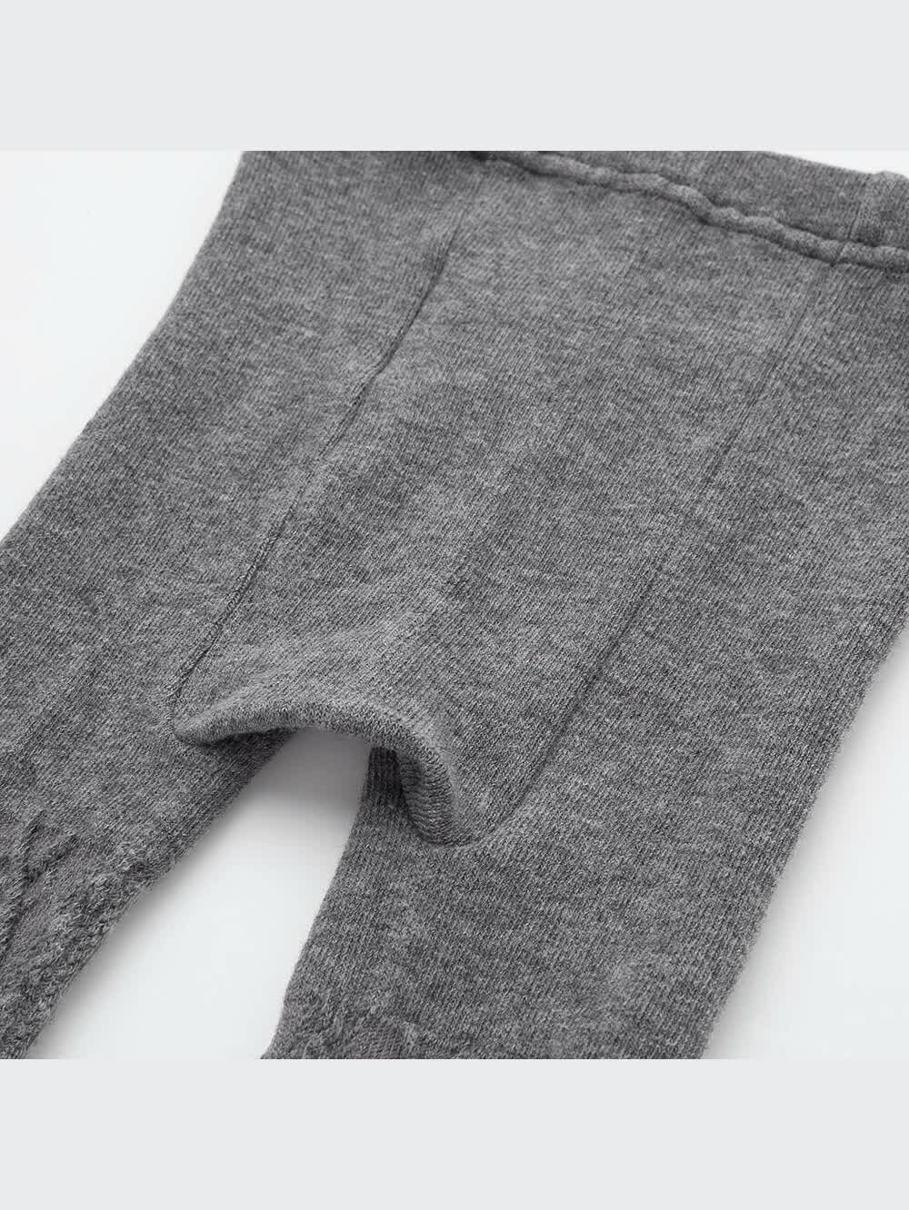 MaxMara グレー ケーブル編み レギンス ユニクロ公式 | ニットレギンス（ケーブル・10分丈）(ベビー)