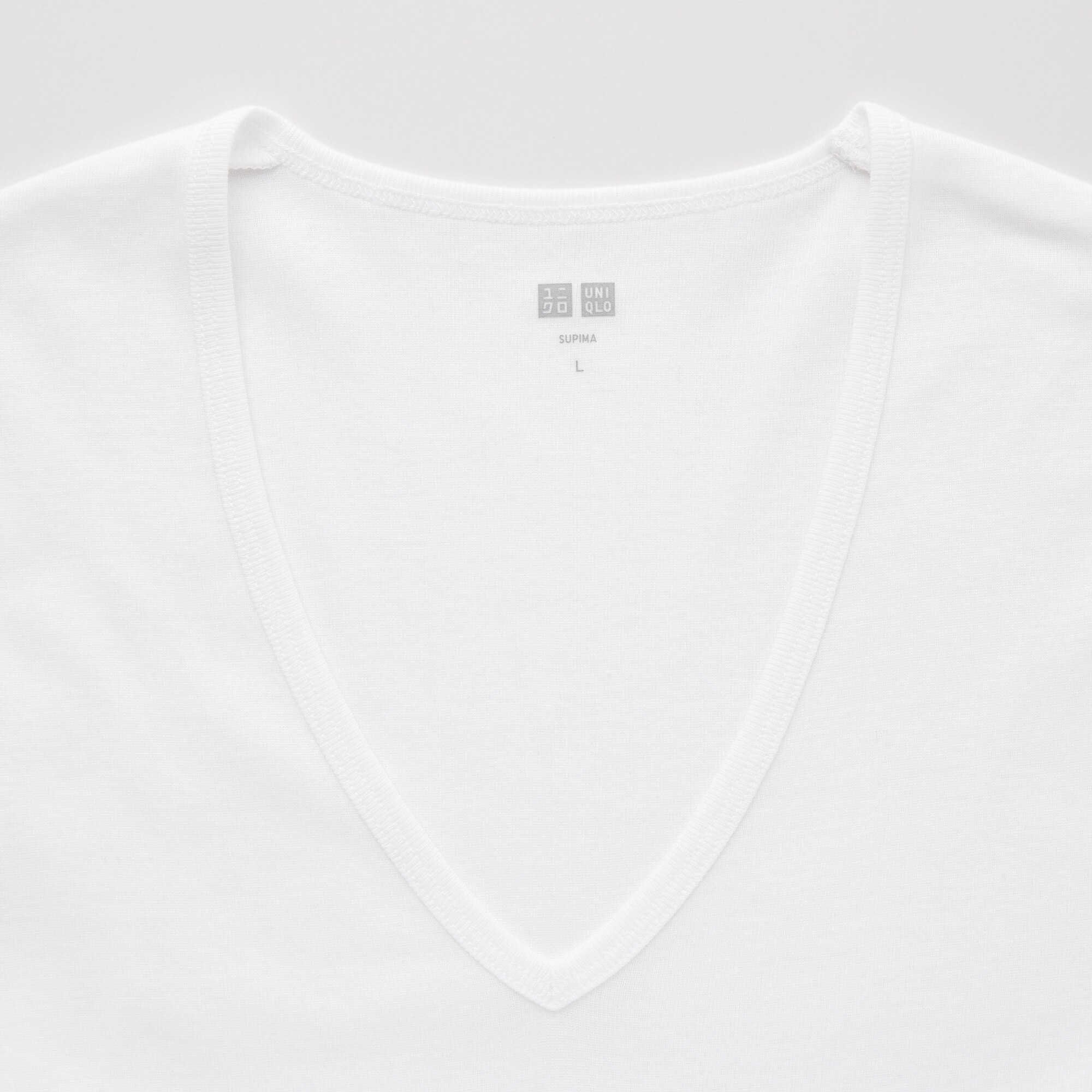 ユニクロ UNIQLO スーピマコットンVネックTシャツ