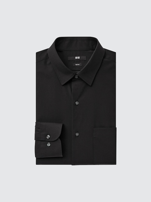 MEN'S FINE CLOTH STRETCH LONG SLEEVE SHIRT UNIQLO PH