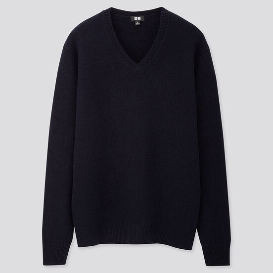 プレミアムラムvネックセーター 長袖 Men ユニクロ