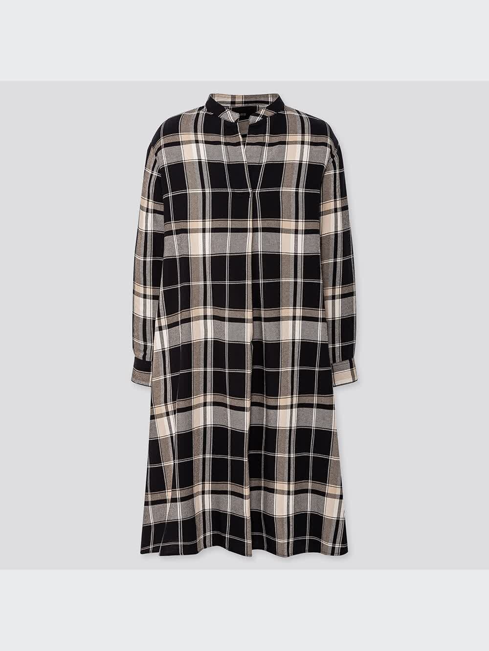 ユニクロ公式 | フランネルAラインワンピース（長袖）