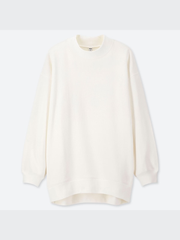 スウェットモックネックロングシャツ（長袖）
