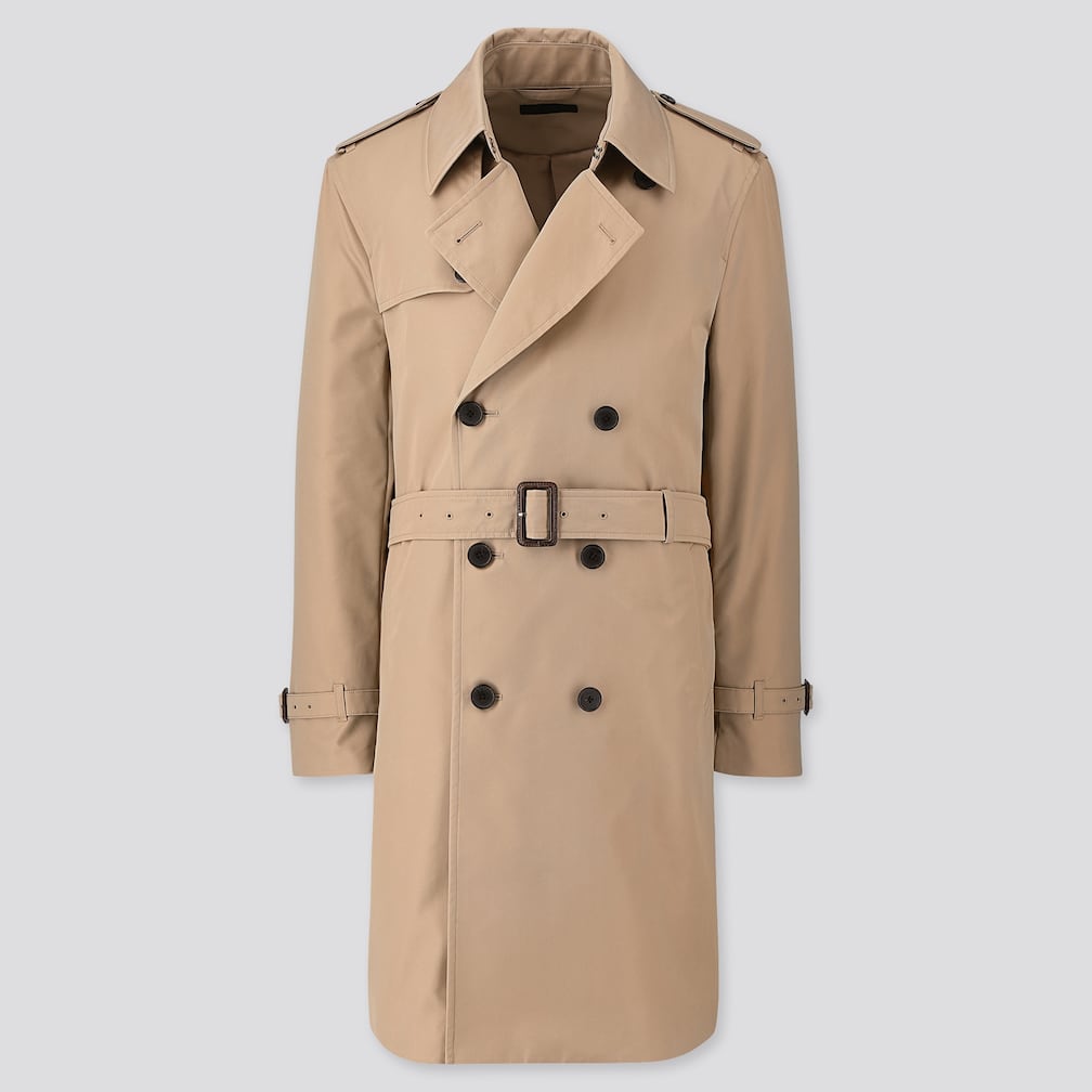 Men S Trench Coat Uniqlo Sg, Picture Of Man In Trench Coat