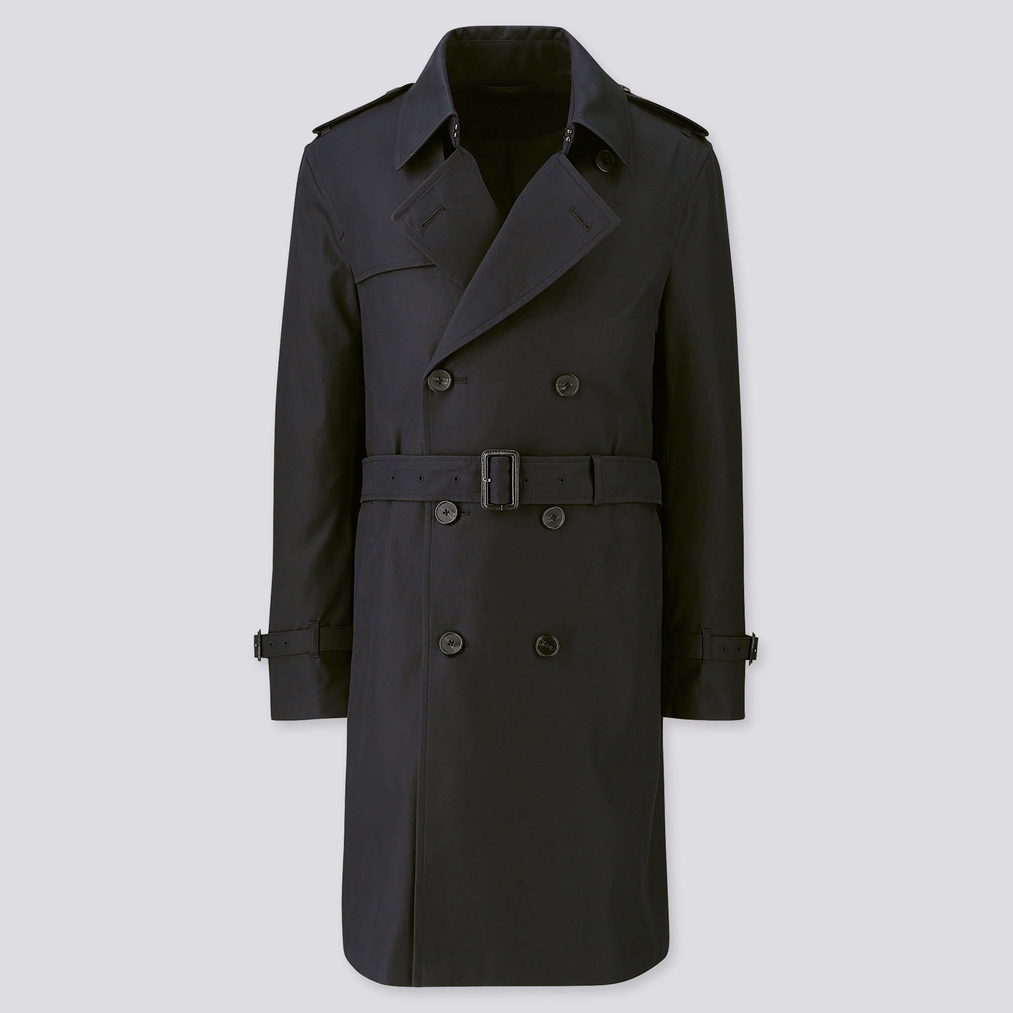 Uniqlo black deals trench coat