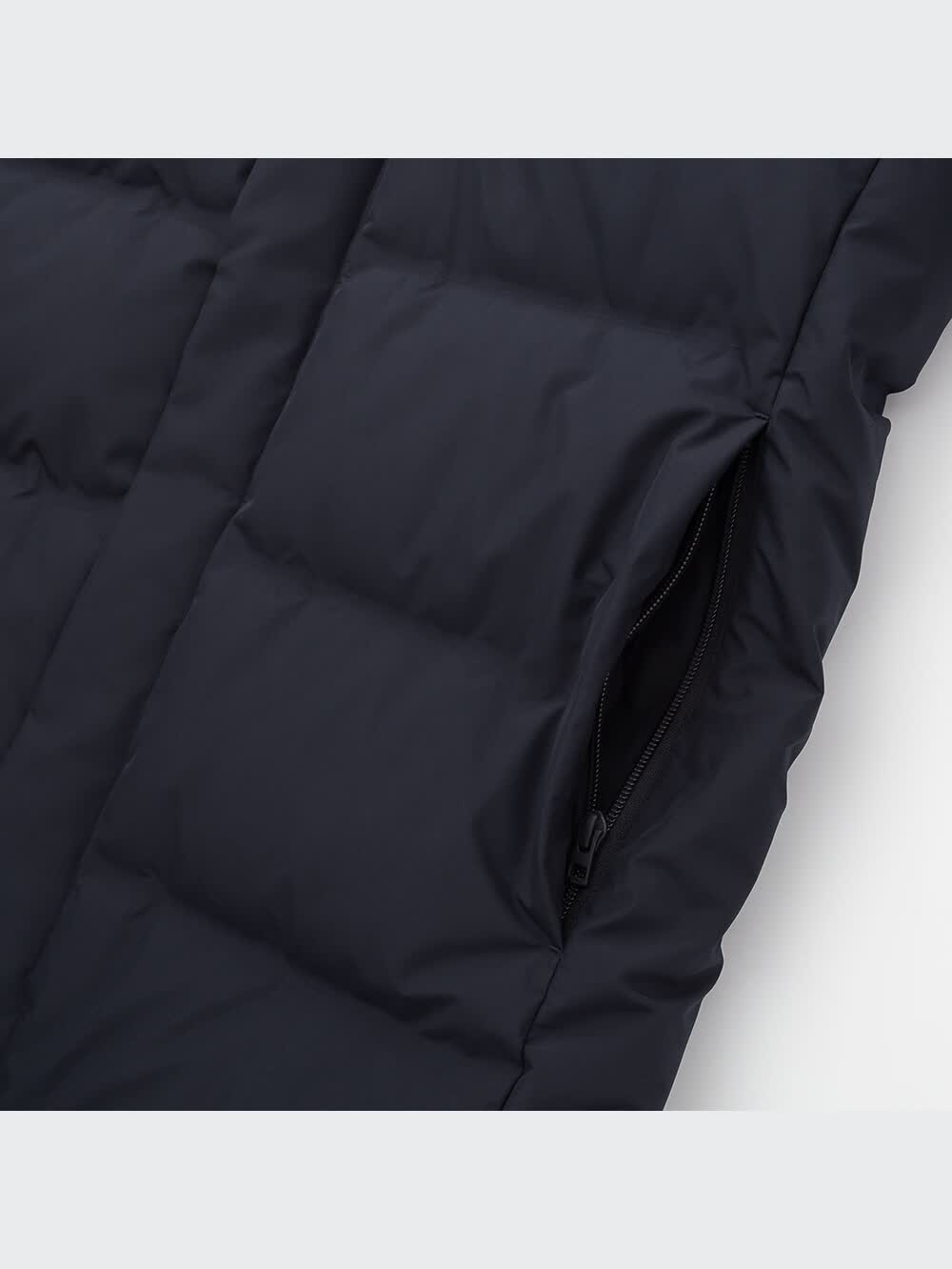 ユニクロ シームレス ダウンジャケット M ネイビー系 UNIQLO メンズ