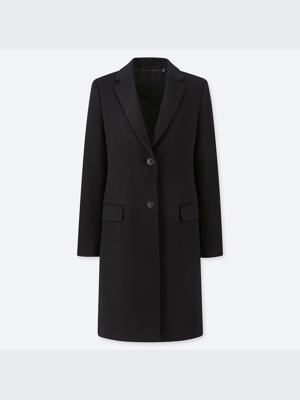 【未使用✨タグ付き】ユニクロ　ウール　カシミヤ　チェスターコート　ロング　黒　L ユニクロ公式 | ウールカシミヤチェスターコート(レディース)