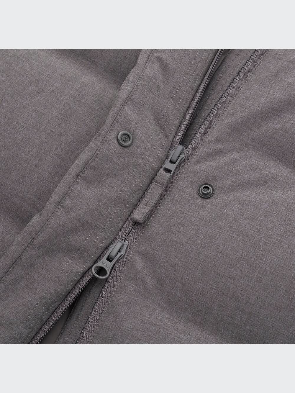 UNIQLO シームレスダウンコート グレー ロング