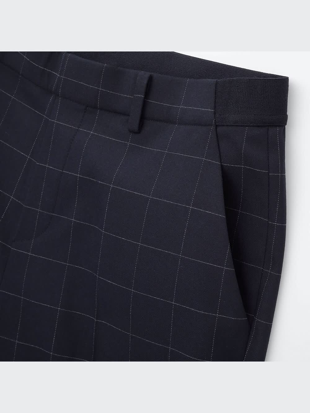 ユニクロ公式 | EZYアンクルパンツ（ウィンドウペン・丈長め71～73cm）