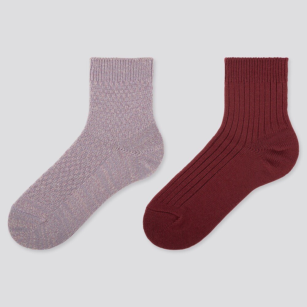 ヒートテックソックス クルーカノコ 2足組 Women ユニクロ ヒートテックソックス クルーカノコ 2足組 Women ユニクロ