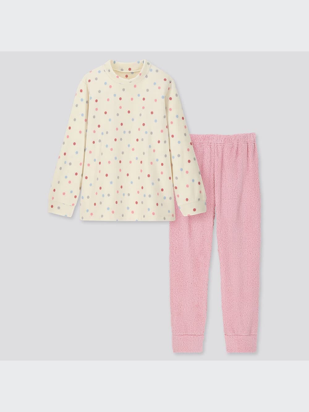 ユニクロ公式 | GIRLS フリースセット（ドット・長袖）