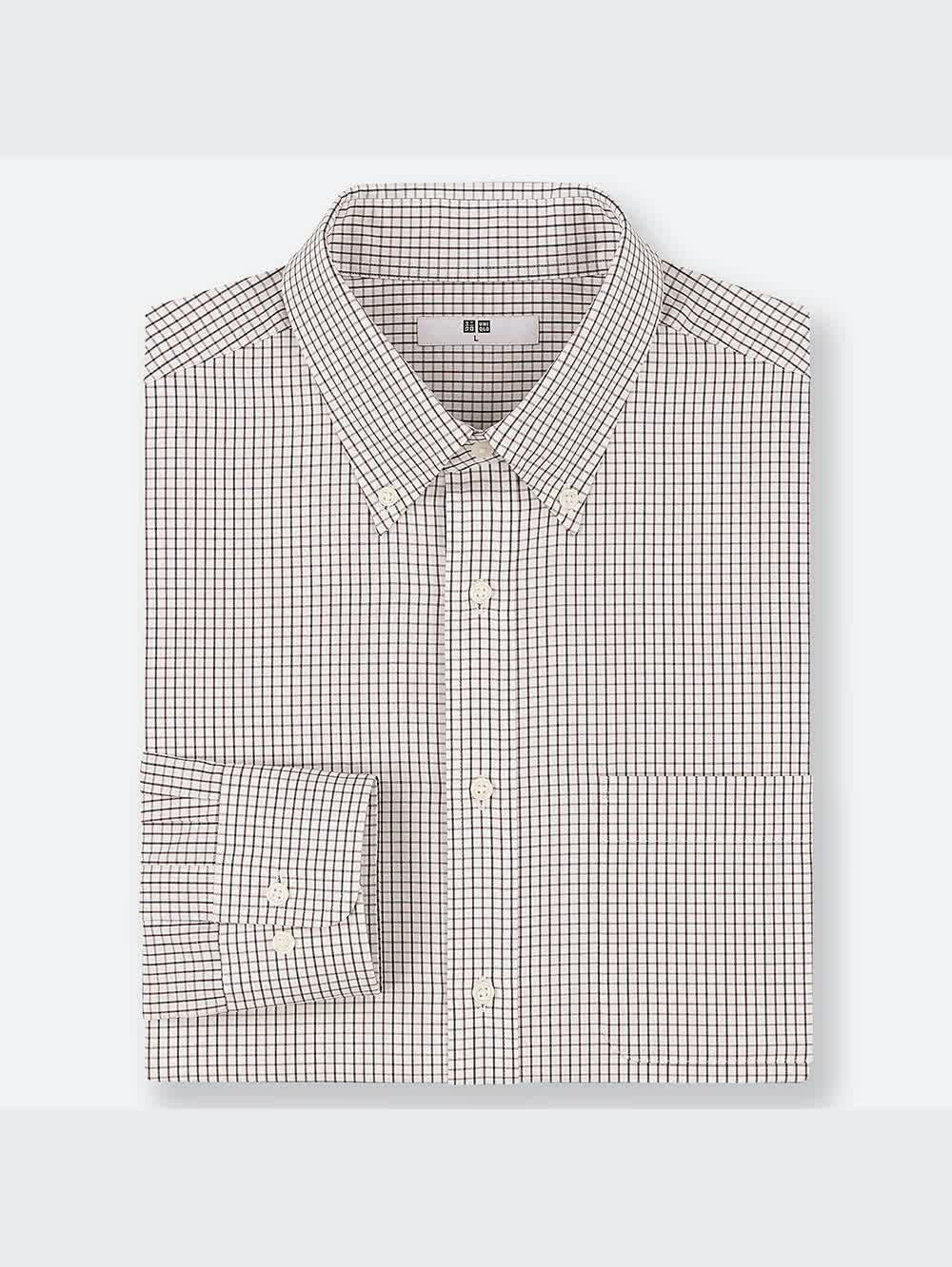 ユニクロ公式 | ファインクロスチェックシャツ（ボタンダウンカラー