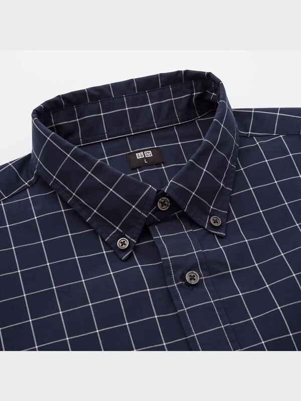 エクストラファインコットンブロードチェックシャツ（ボタンダウンカラー・長袖）