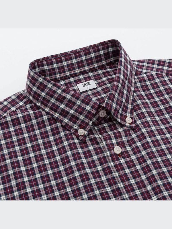 エクストラファインコットンブロードチェックシャツ（ボタンダウンカラー・長袖）