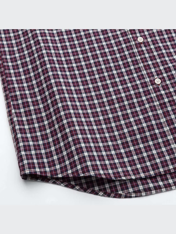 エクストラファインコットンブロードチェックシャツ（ボタンダウンカラー・長袖）