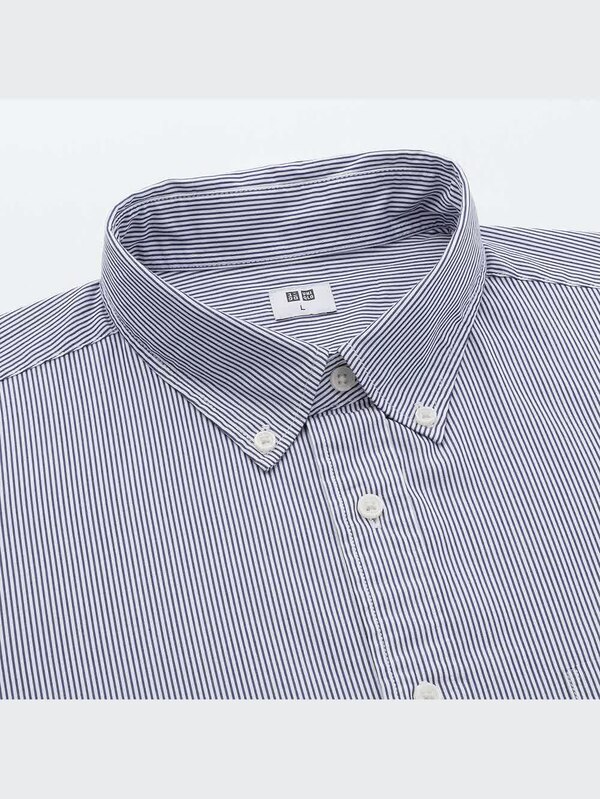 エクストラファインコットンブロードストライプシャツ（ボタンダウンカラー・長袖）