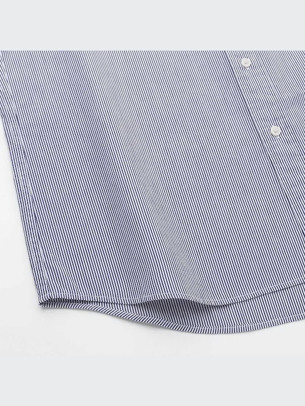 エクストラファインコットンブロードストライプシャツ（ボタンダウンカラー・長袖）