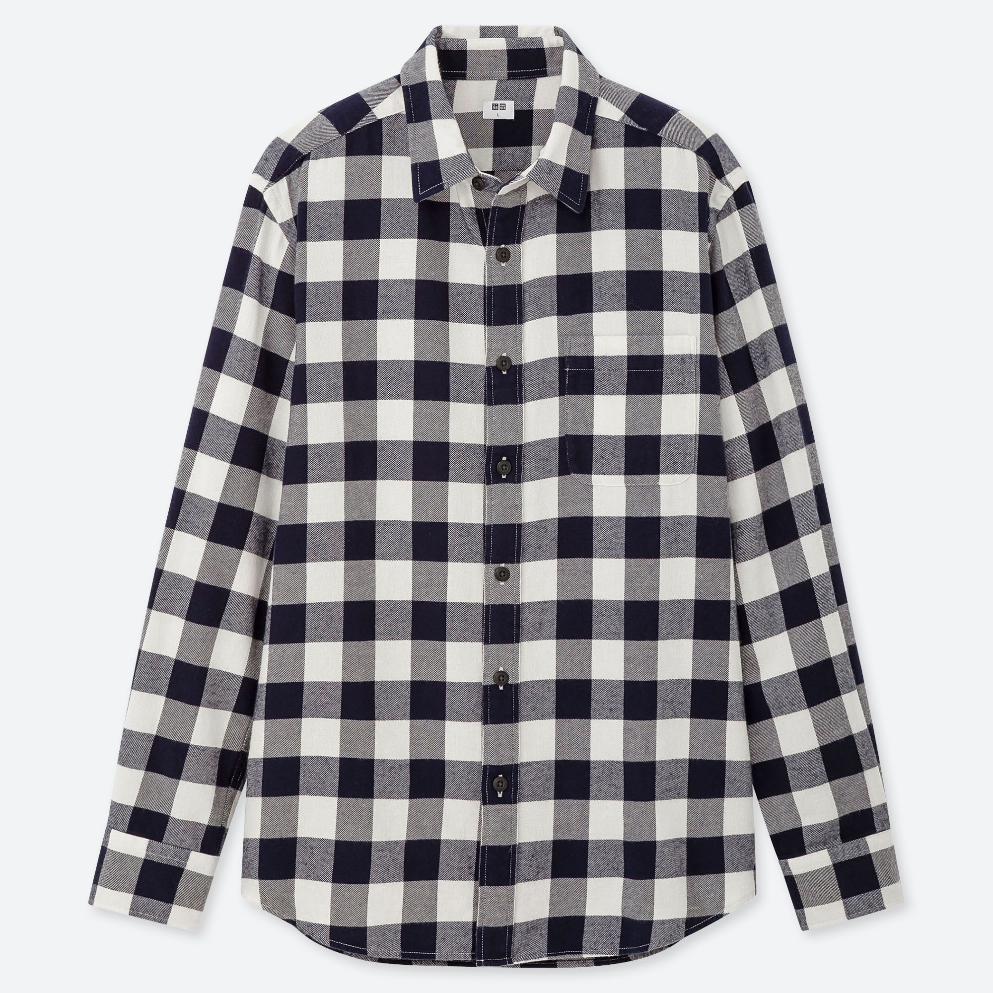 ユニクロ公式 | フランネルチェックシャツ（レギュラーカラー・長袖）