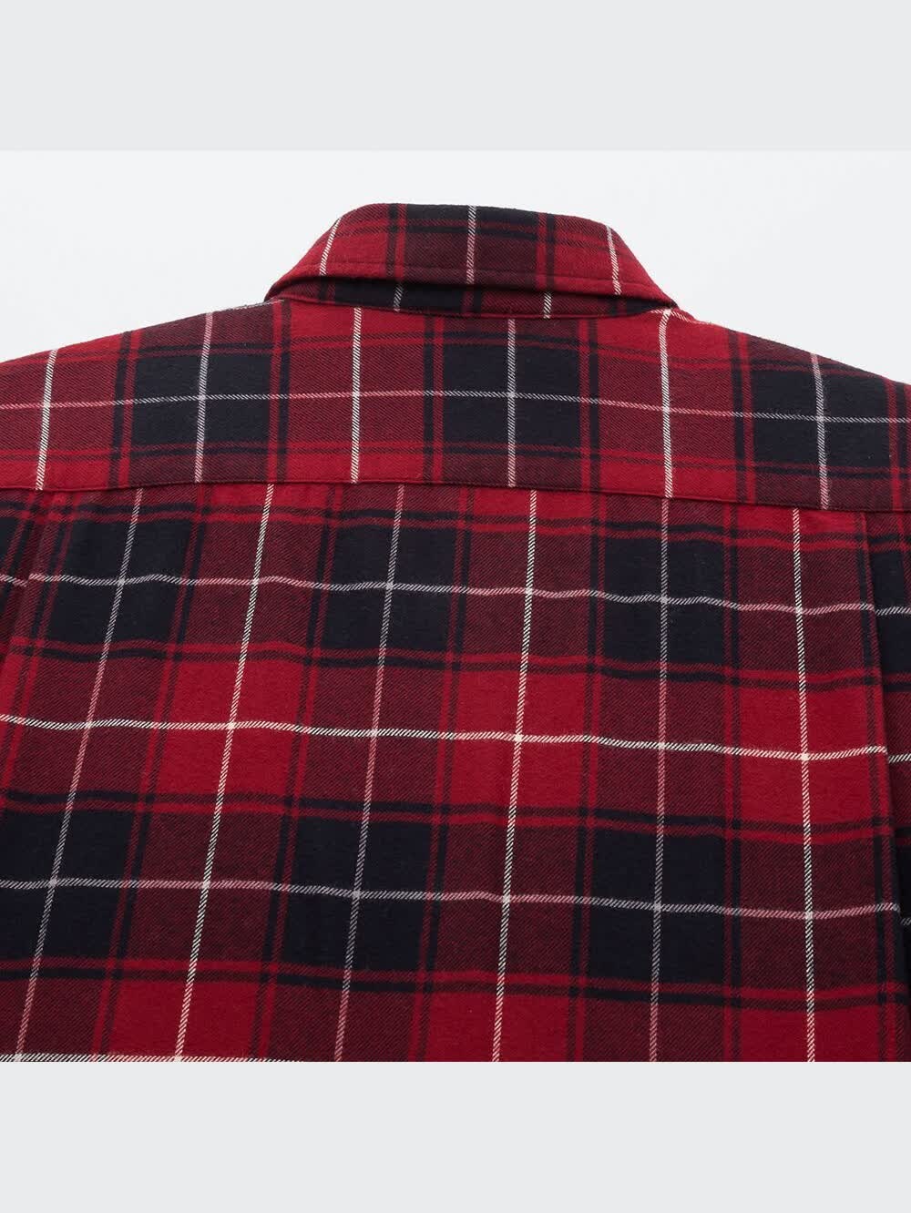 ぴょんページ　①メルエム ユニクロ公式 | フランネルチェックシャツ（レギュラーカラー