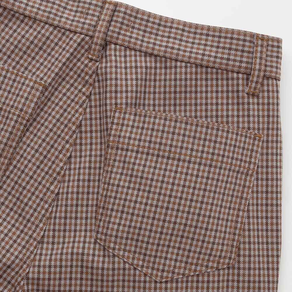 チェックストレートパンツ Women ユニクロ