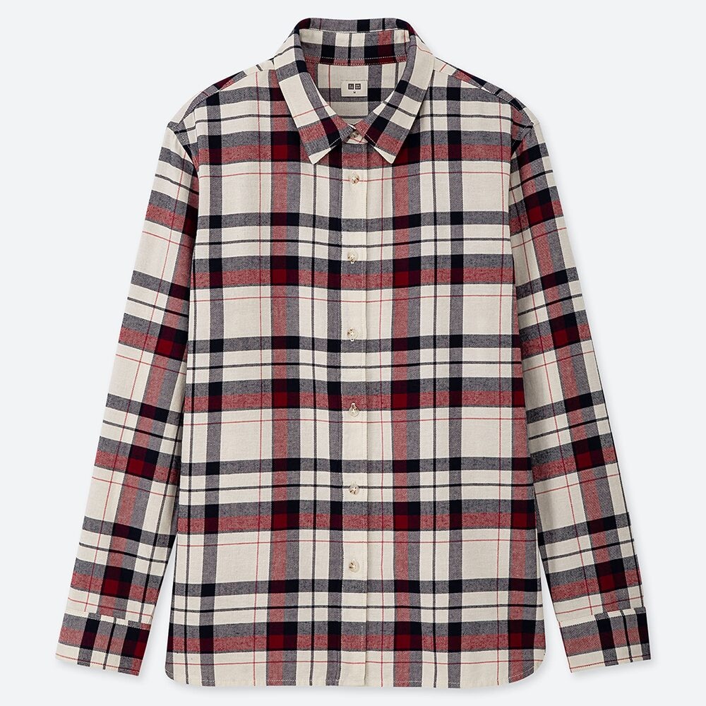 ユニクロ UNIQLO フランネル チェックシャツ(長袖) 新品 - シャツ