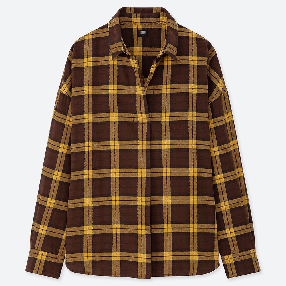UNIQLOのフランネルチェックシャツ（レギュラーカラー・長袖） | StyleHint
