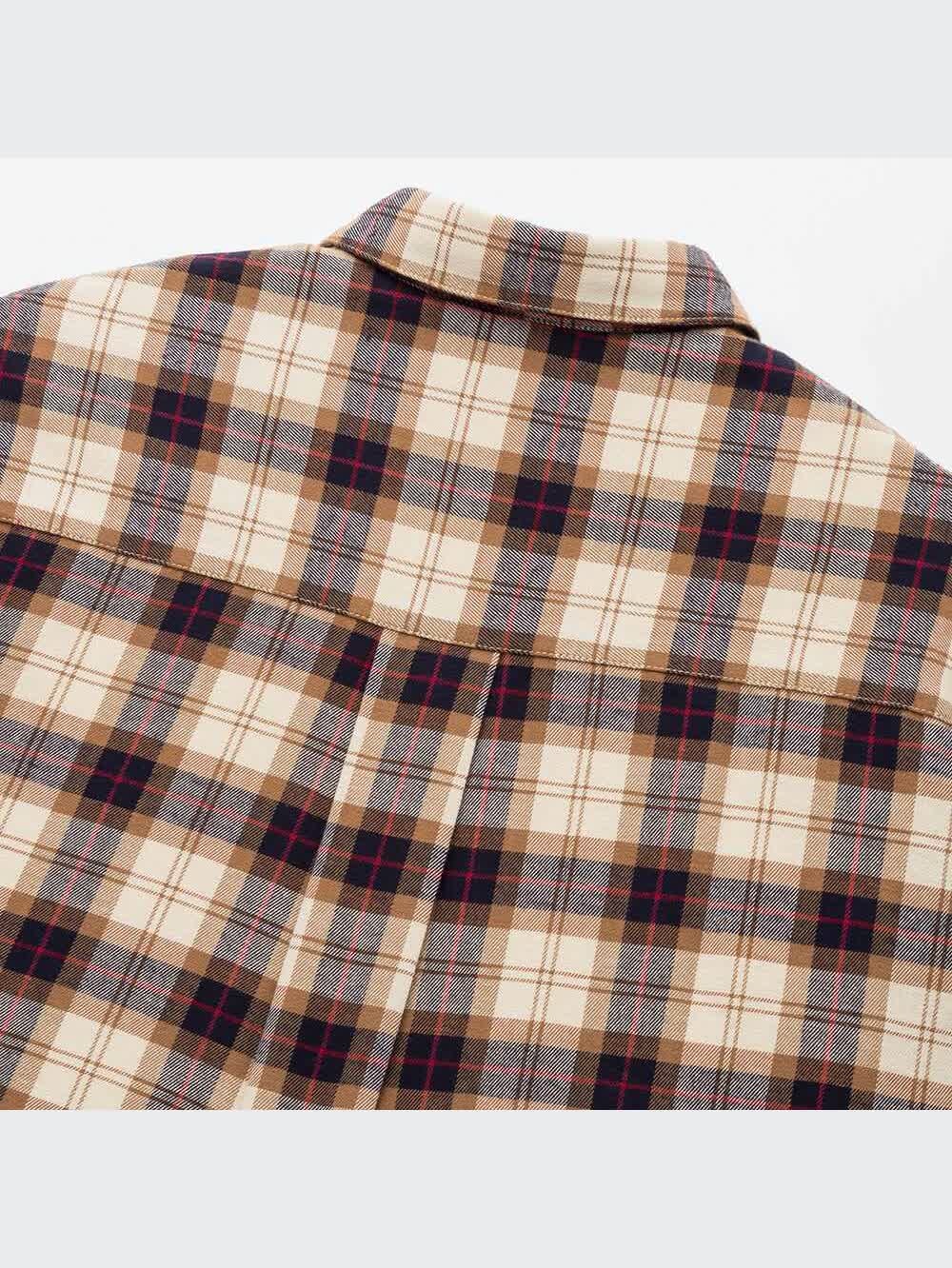 3点 まとめ商品 464-0006 ユニクロ公式 | フランネルチェックスキッパーシャツ（長袖）