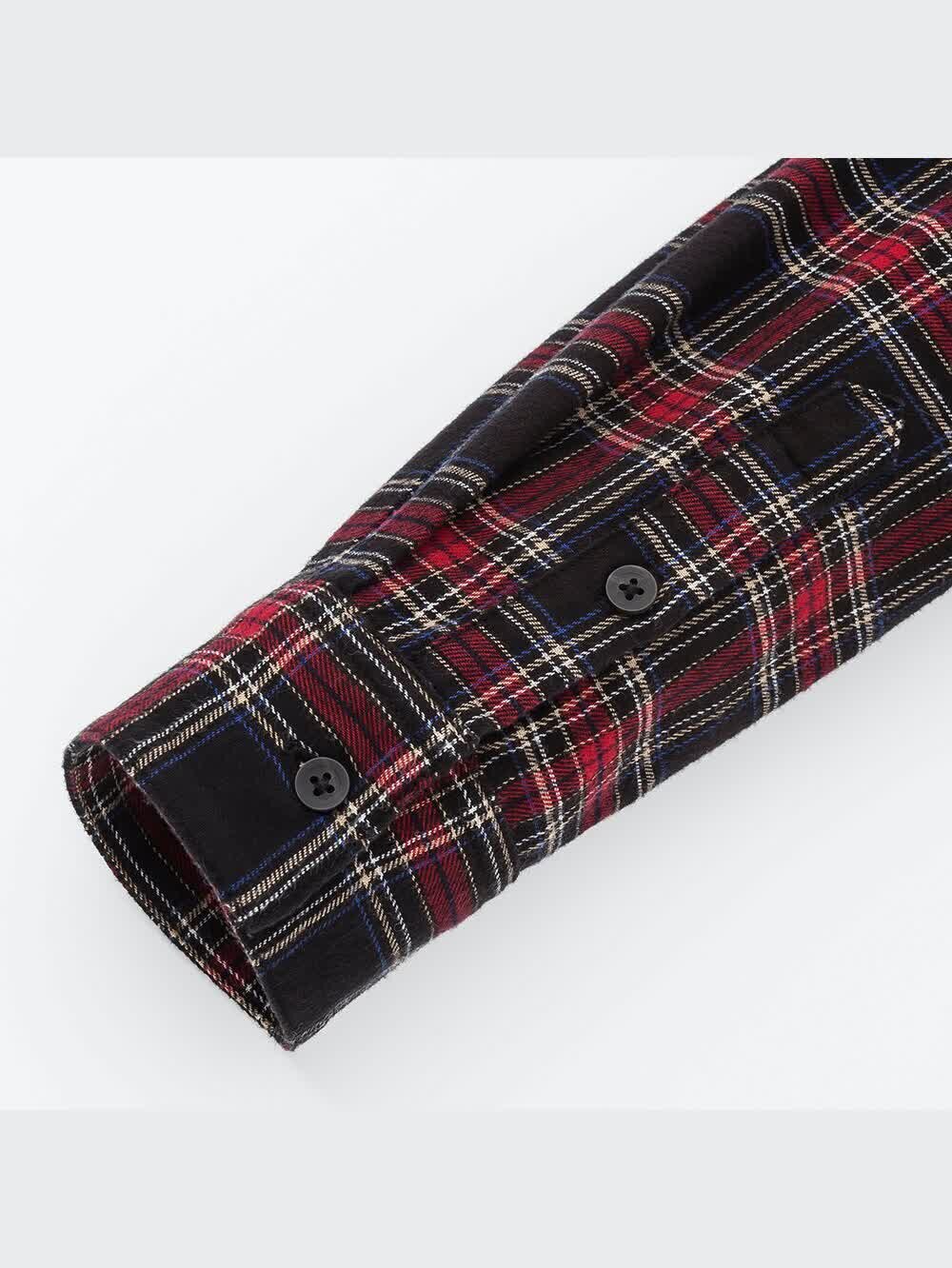 ユニクロ公式 | フランネルチェックスキッパーシャツ（長袖）