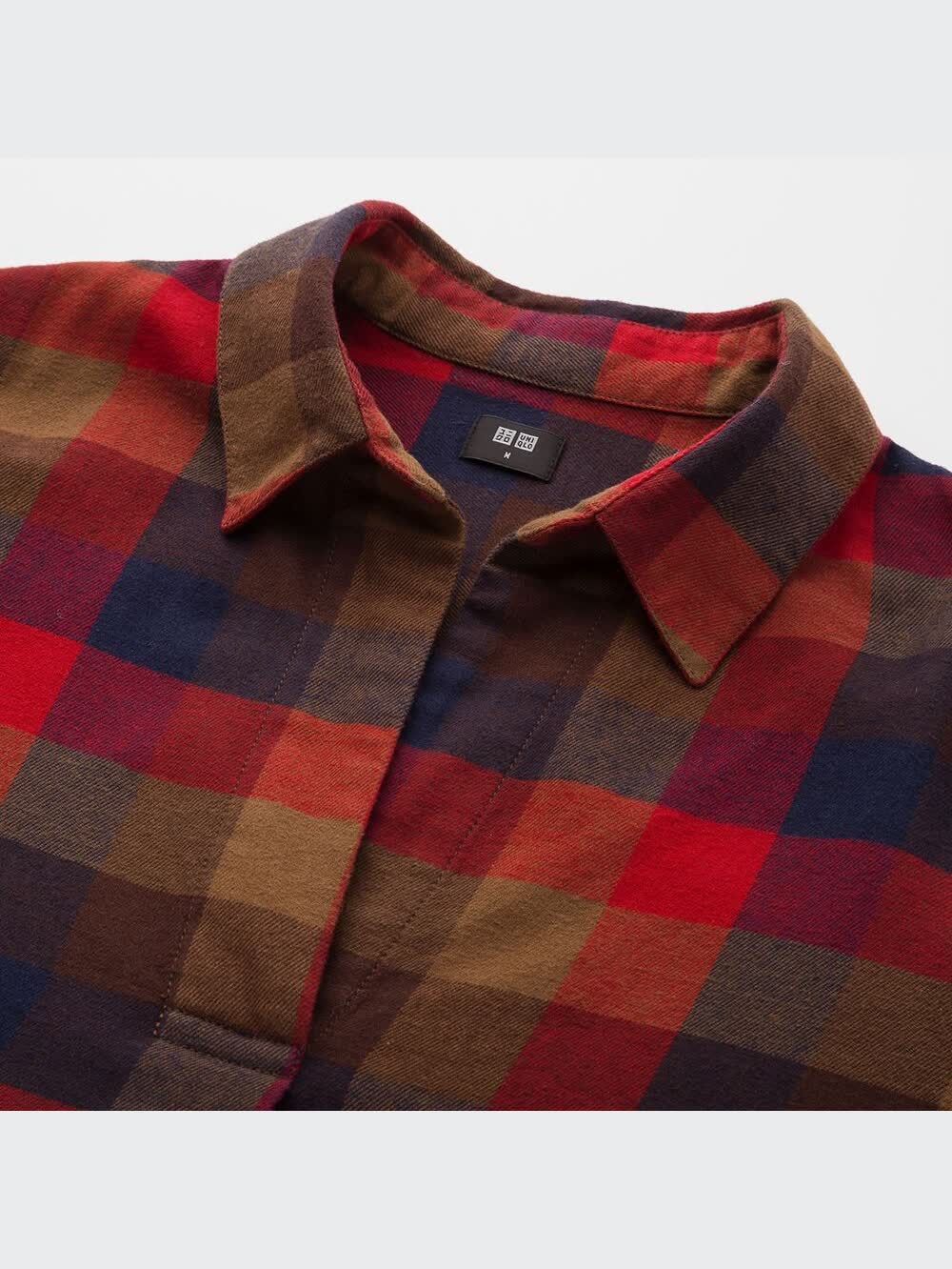 ユニクロ公式 | フランネルチェックスキッパーシャツ（長袖）