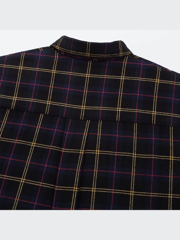 フランネルチェックスキッパーシャツ（長袖）