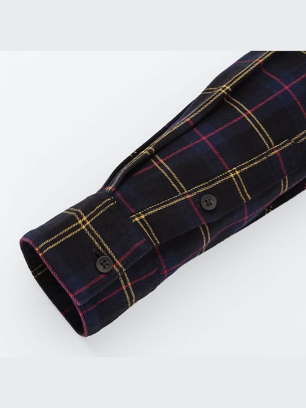 フランネルチェックスキッパーシャツ（長袖）