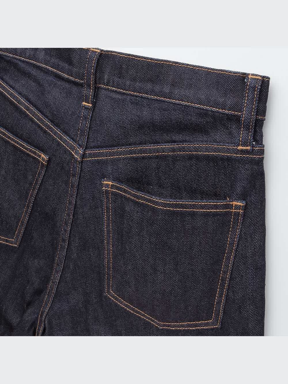 ユニクロ公式 | ハイライズストレートジーンズ（丈長め82cm）