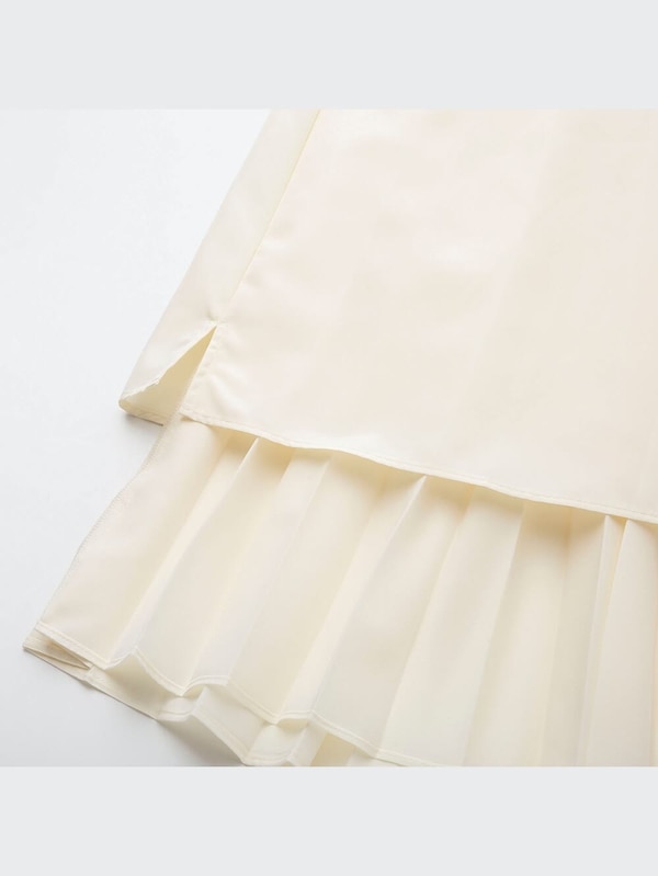 プリーツロングスカート（丈短め75～79cm）