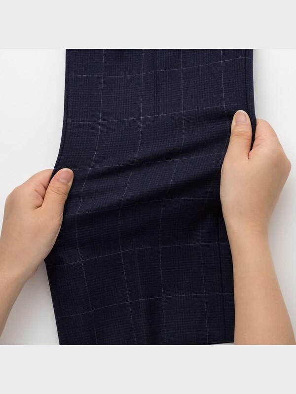 ストレッチウールスリムフィットパンツ（ウィンドウペン）