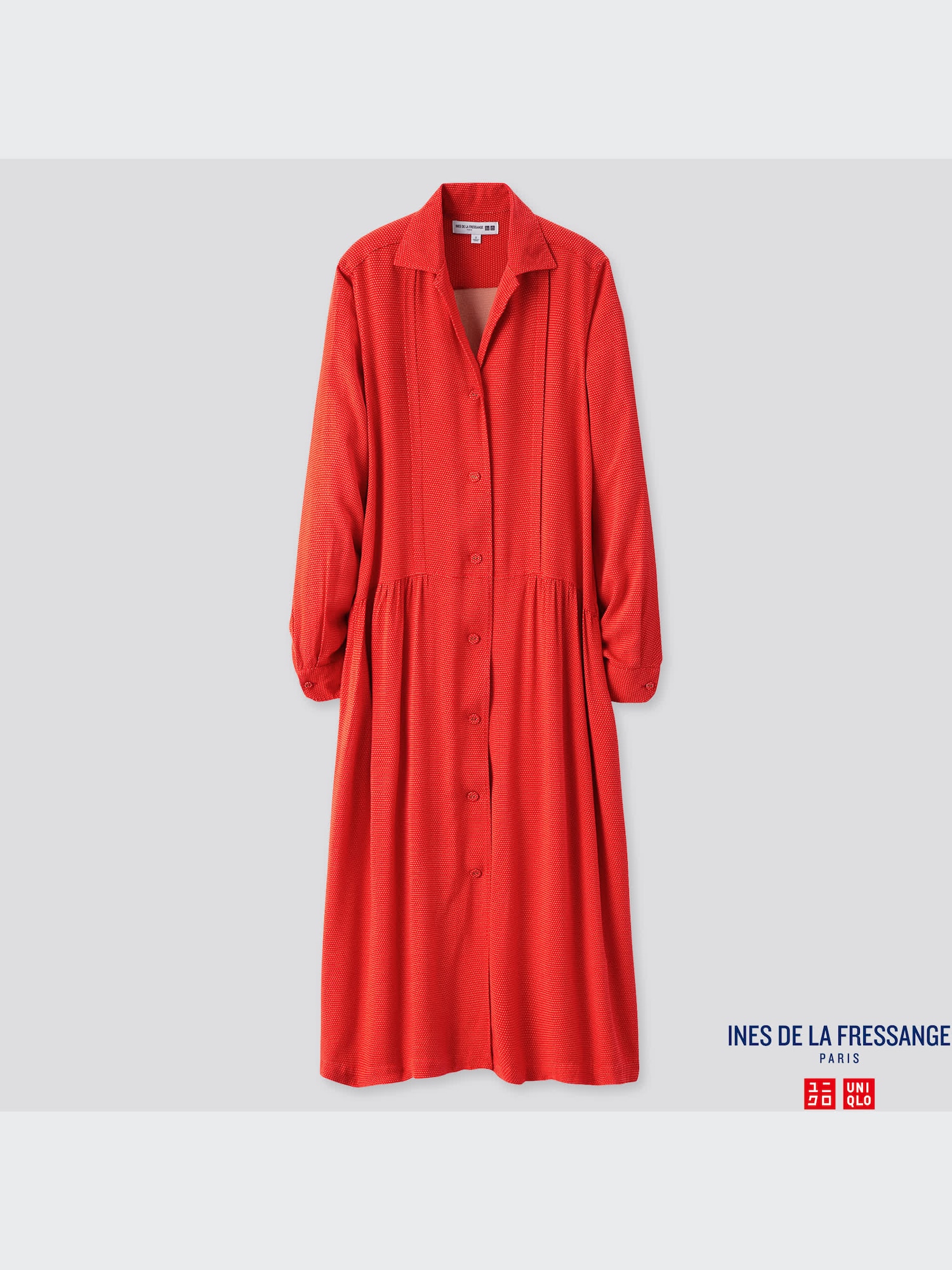 K☆106 りょう ユニクロ公式 | レーヨンプリントシャツワンピース（長袖）