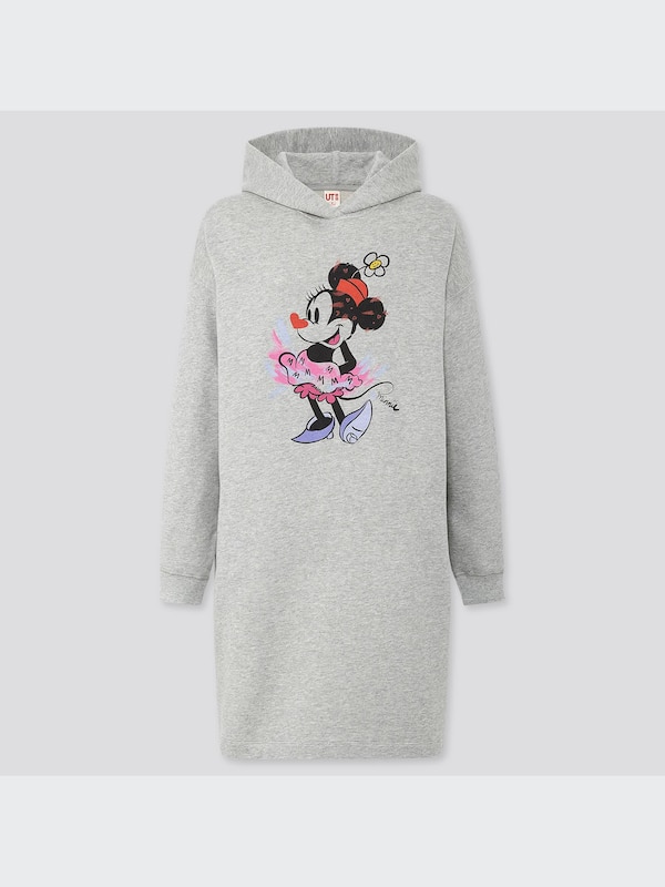 ユニクロ公式 | ミッキー アート スウェットフーデッドワンピース  