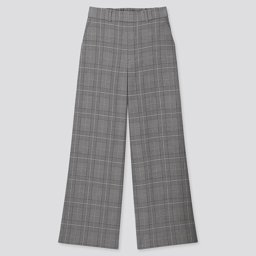 ワイドストレートパンツ ウールライク 丈長め73 75cm Women ユニクロ