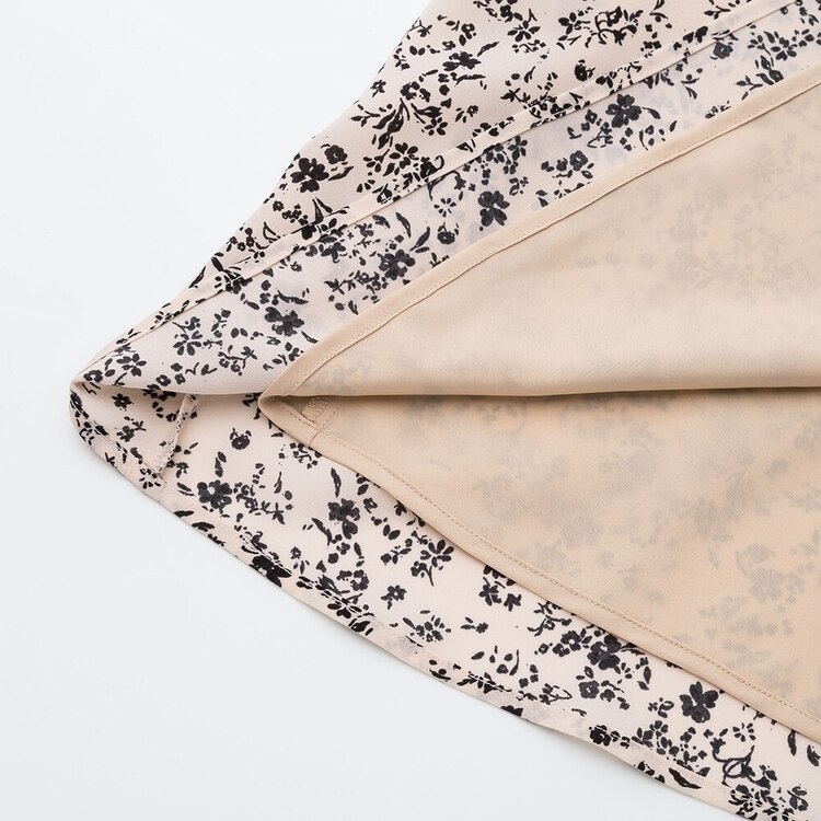 プリントシャーリングロングワンピース 小花柄 ノースリーブ Women ユニクロ プリントシャーリングロングワンピース 小花柄 ノースリーブ Women ユニクロ