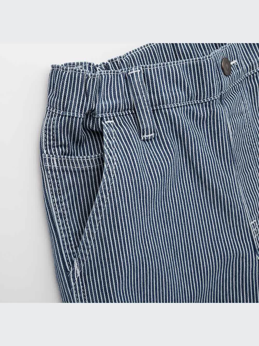 ユニクロ公式 | ワイドフィットペインターパンツ（ストライプ）