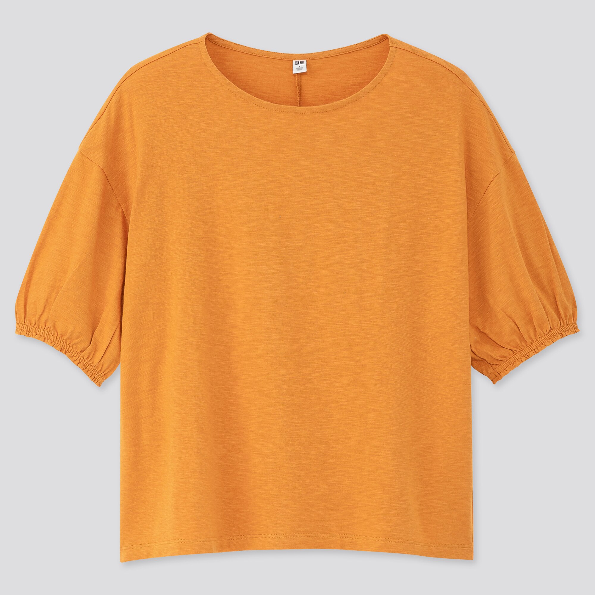 WOMEN'S CREW NECK PUFF SLEEVE T-SHIRT 